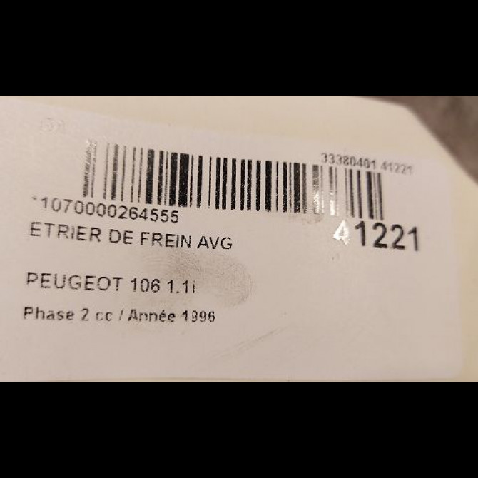 Etrier de frein avant gauche occasion PEUGEOT 106 Phase 2 04-1996->09-2003 1.1i 441003 3