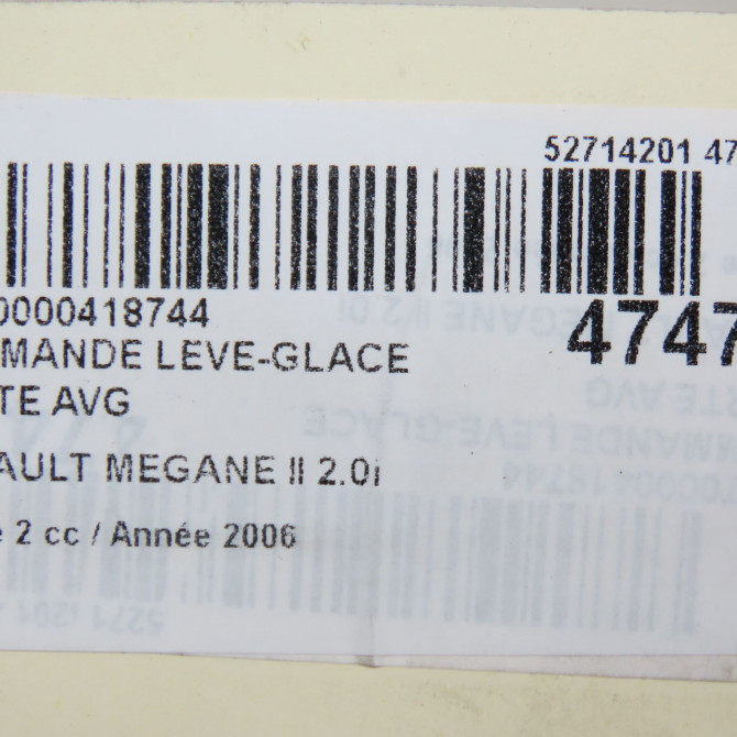 Commande lève-glace porte avant gauche occasion RENAULT MEGANE II Phase 2 01-2006->06-2009 2.0i 225ch 8200315042 4
