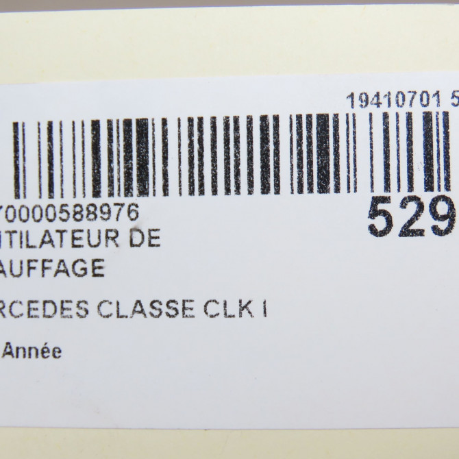 Ventilateur de chauffage occasion MERCEDES CLASSE CLK I 2028209342 5