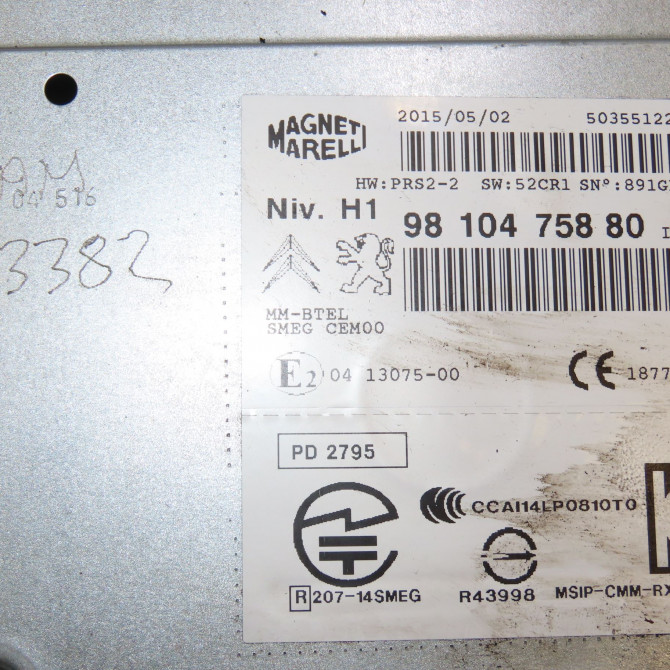 Autoradio occasion PEUGEOT 308 II 308 II Phase 1 2013-06-01->2017-08-31 1.6 e-HDi 115ch 1613169680 8