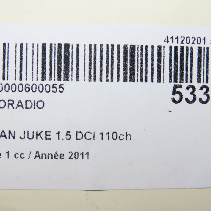 Autoradio occasion NISSAN JUKE Phase 1 09-2010->... 1.5 DCI 110ch 25915BH20B 7