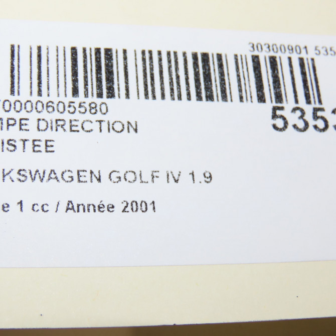 Pompe direction assistee occasion VOLKSWAGEN GOLF IV GOLF IV Phase 1 1998-01-01->2005-06-30 1.9 TDI 150ch 1J0422152MX 6