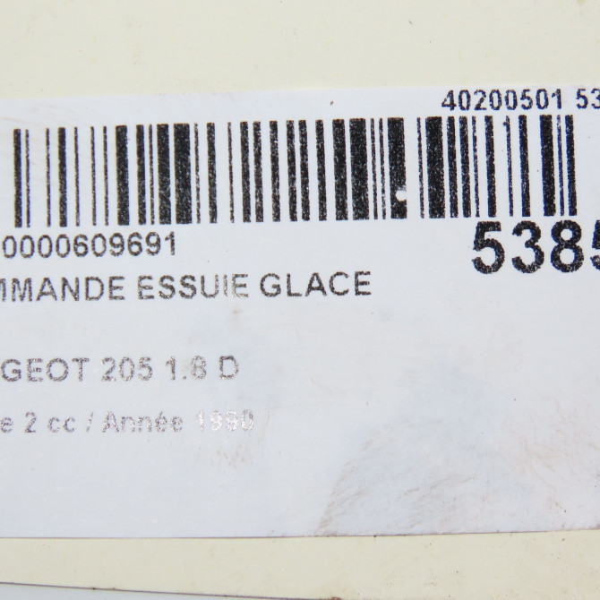 Commande essuie glace occasion PEUGEOT 205 205 Phase 2 1987-07-01->1998-12-31 1.8 D 5