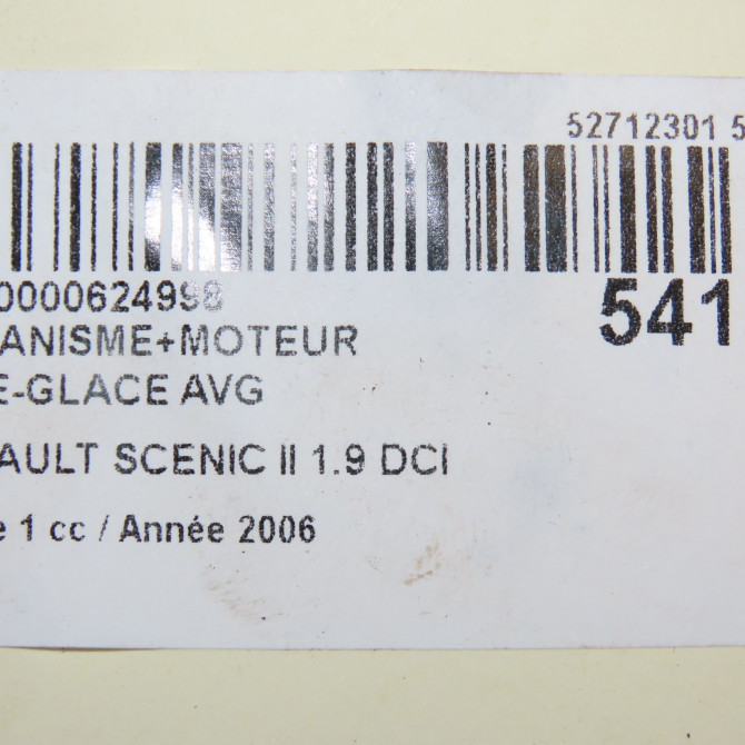 Mecanisme+moteur leve-glace avg occasion RENAULT SCENIC II Phase 1 03-2004->09-2006 1.9 DCI 130ch 8201010937 7