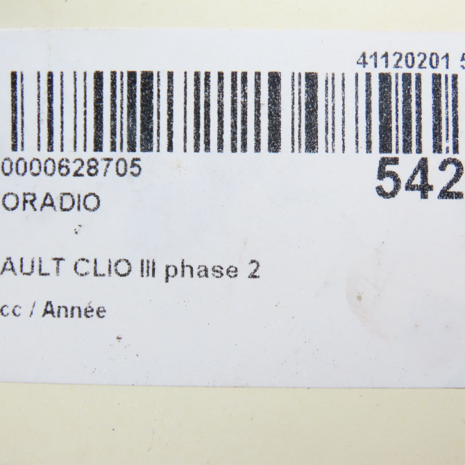 Autoradio occasion RENAULT CLIO III phase 2 ESTATE 03-2009->12-2014 281159884R 5