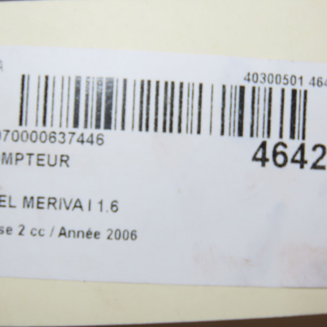 Compteur occasion OPEL MERIVA I Phase 2 01-2006->09-2010 1.6 TWINPORT 13201076 6