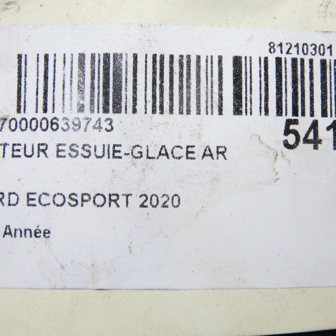 Moteur essuie-glace arrière occasion FORD ECOSPORT 2079492 6