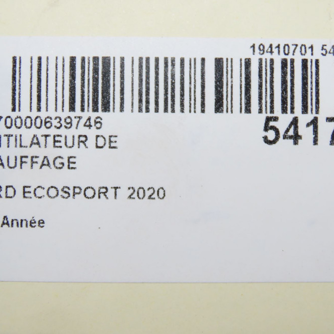 Ventilateur de chauffage occasion FORD ECOSPORT 2067889 6