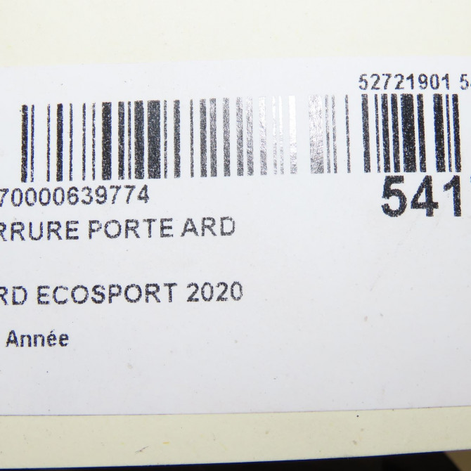 Serrure porte ard occasion FORD ECOSPORT 2099457 7