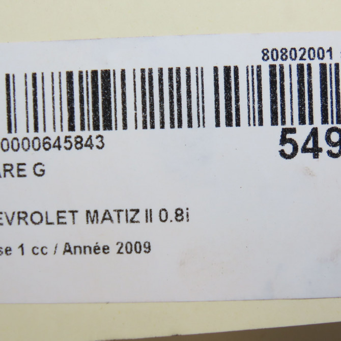 Phare gauche occasion CHEVROLET MATIZ II Phase 1 06-2005->09-2009 0.8i 96590405 6