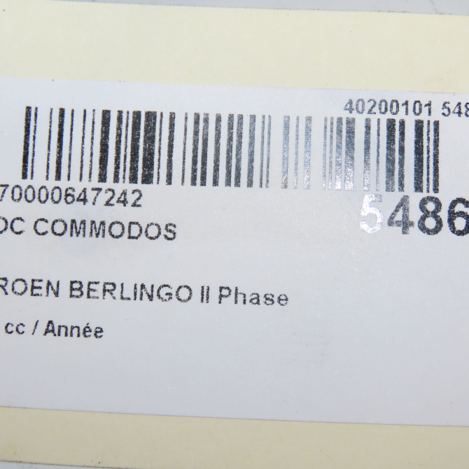 Bloc commodos occasion CITROEN BERLINGO II Phase 2 01-2012->01-2015 98062257XT 8
