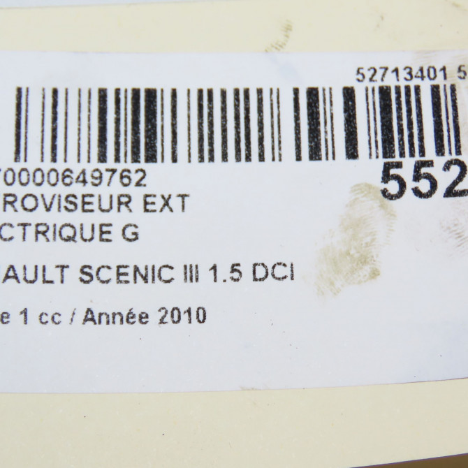 Retroviseur exterieur electrique gauche occasion RENAULT SCENIC III Phase 1 04-2009->11-2011 1.5 DCI 105ch 963021615R 6