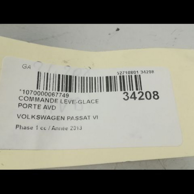 Commande lève-glace porte avant droite occasion VOLKSWAGEN PASSAT VI Phase 1 10-2010->... 2.0 TDI 140ch 5K0959855XSH 4