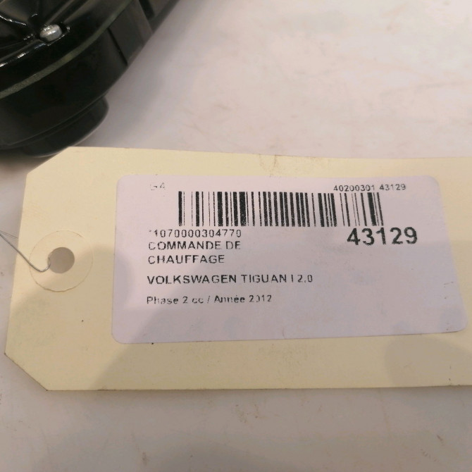 Commande de chauffage occasion VOLKSWAGEN TIGUAN I TIGUAN I Phase 2 2011-04-01->2016-12-31 2.0 TDI 110ch 5K0907044HAZJU 4