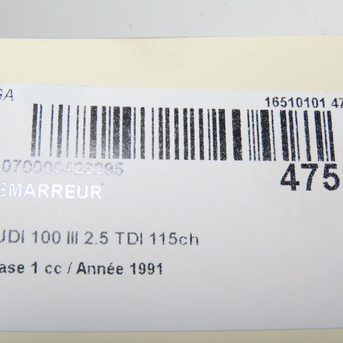 Démarreur occasion AUDI 100 III Phase 1 01-1991->06-1994 2.5 TDI 115ch 7