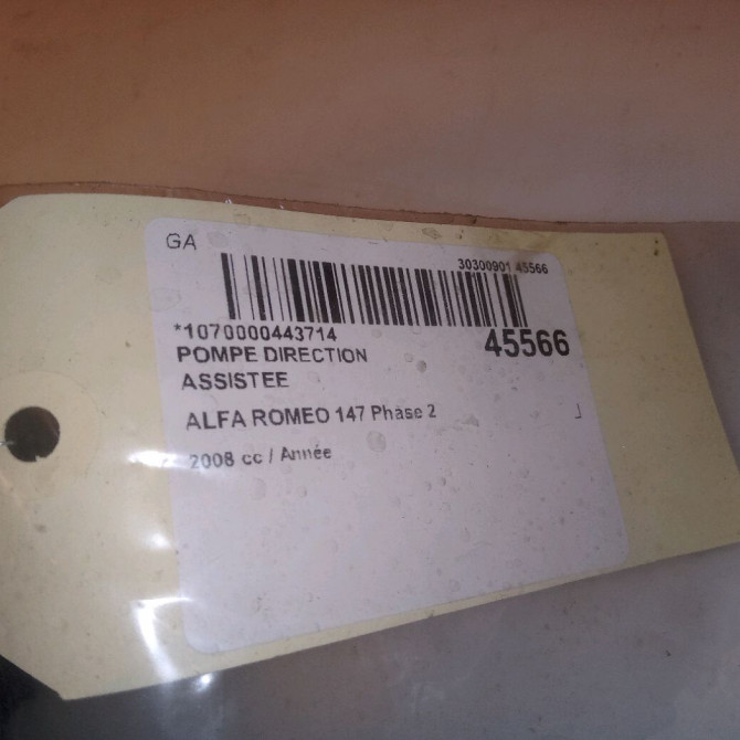 Pompe direction assistee occasion ALFA ROMEO 147 Phase 2 09-2004->10-2010 55183805 7