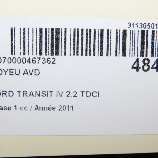 Moyeu avd occasion FORD TRANSIT IV Phase 1 09-2006->... 2.2 TDCI 110ch 1458881 5