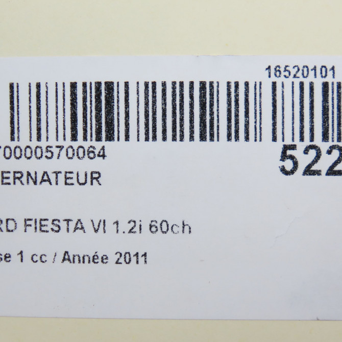 Alternateur occasion FORD FIESTA VI Phase 1 10-2008->11-2012 1.2i 60ch Ambiente 2265722 8