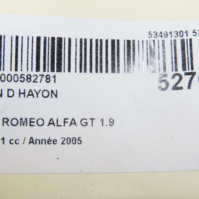 Verin droit hayon occasion ALFA ROMEO ALFA GT Phase 1 03-2004->12-2010 1.9 JTDm 150ch 50508060 3