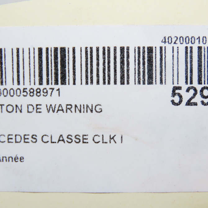 Bouton de warning occasion MERCEDES CLASSE CLK I 2088200410 5