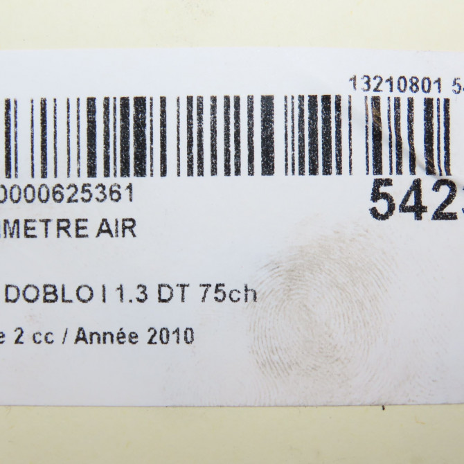 Debimetre air occasion FIAT DOBLO I Phase 2 01-2006->12-2009 1.3 DT 75ch 51782034 6