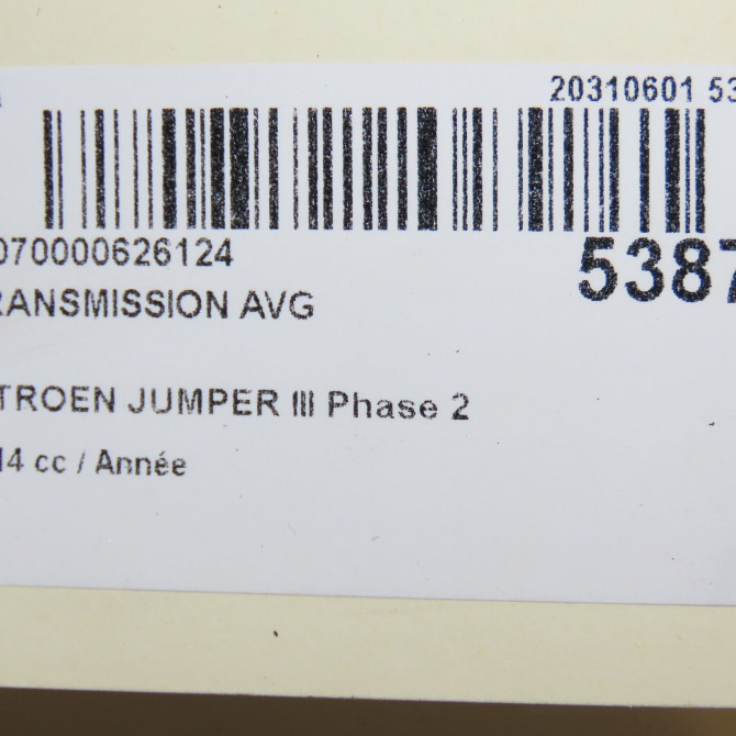 Transmission avant gauche occasion CITROEN JUMPER III Phase 2 06-2014->... 1608505480 6