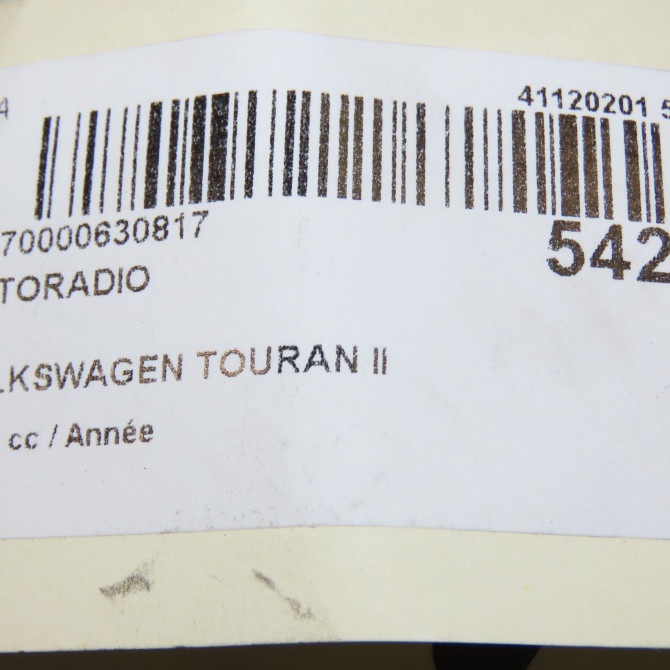 Autoradio occasion VOLKSWAGEN TOURAN II Phase 1 09-2010->12-2015 7
