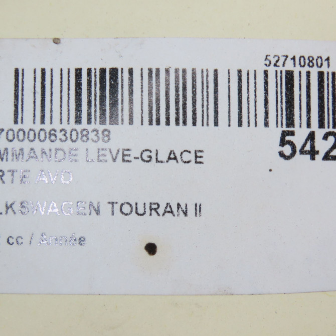 Commande lève-glace porte avant droite occasion VOLKSWAGEN TOURAN II Phase 1 09-2010->12-2015 5K0959855XSH 5