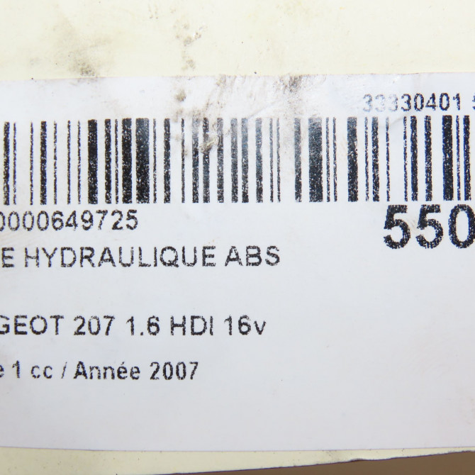 Unité hydraulique ABS occasion PEUGEOT 207 Phase 1 04-2006->06-2013 1.6 HDI 16v 110ch 4541Y4 6