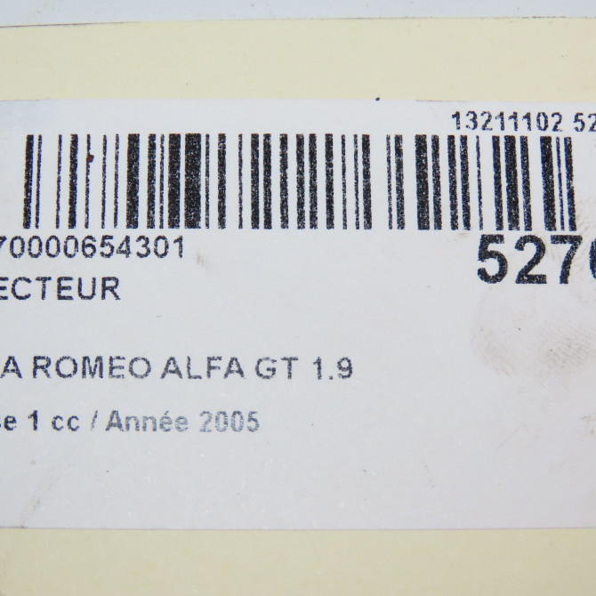 Injecteur occasion ALFA ROMEO ALFA GT Phase 1 03-2004->12-2010 1.9 JTDm 150ch 5