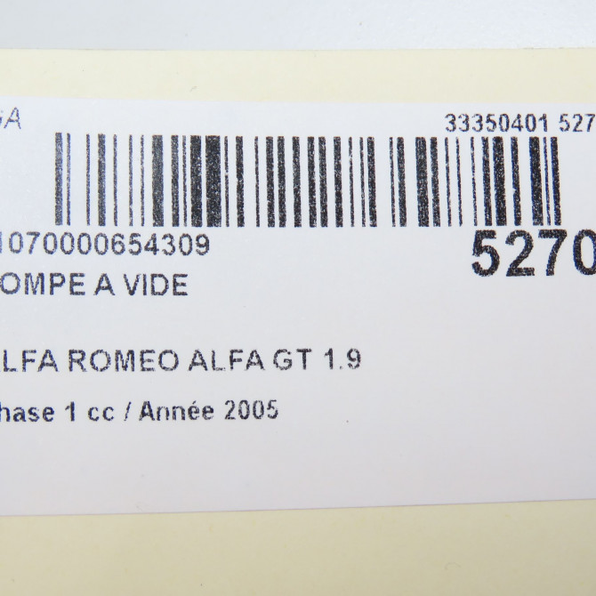 Pompe a vide occasion ALFA ROMEO ALFA GT Phase 1 03-2004->12-2010 1.9 JTDm 150ch 55205445 4