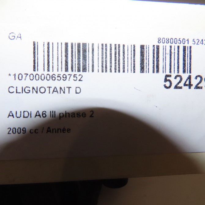 Clignotant droit occasion AUDI A6 III phase 2 10-2008->12-2010 4