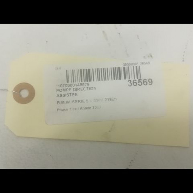 Pompe direction assistee occasion B.M.W. SERIE 5 V Phase 1 07-2003->03-2007 530d 218ch 32416781266 3