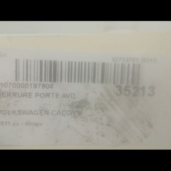 Serrure porte avd occasion VOLKSWAGEN CADDY III Phase 1 03-2004->07-2010 3D1837016AC 4