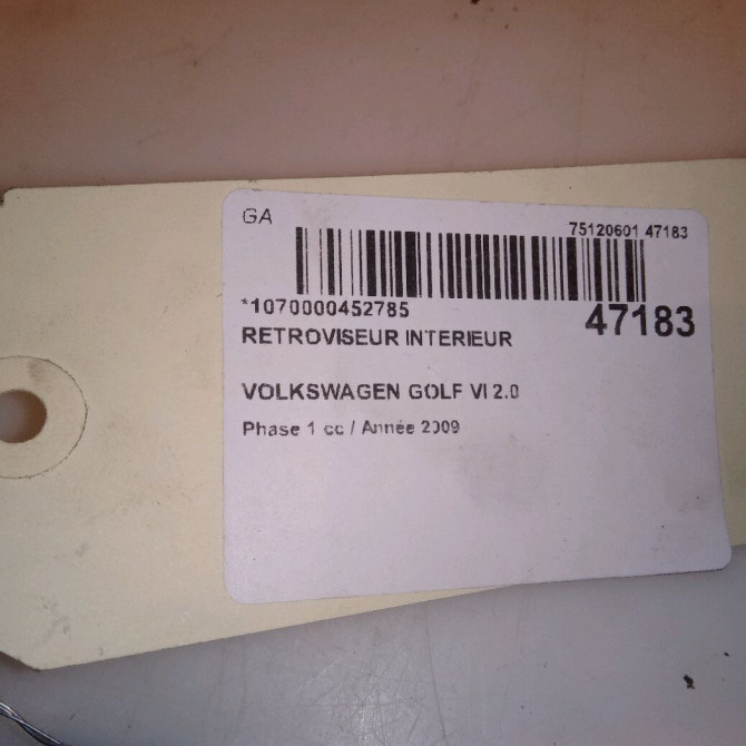 Retroviseur interieur occasion VOLKSWAGEN GOLF VI Phase 1 10-2008->04-2013 2.0 TDI 110ch 1K0857511E9B9 4