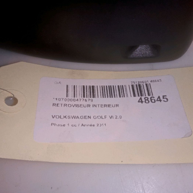 Retroviseur interieur occasion VOLKSWAGEN GOLF VI Phase 1 10-2008->04-2013 2.0 TDI 140ch 1K0857511E9B9 4
