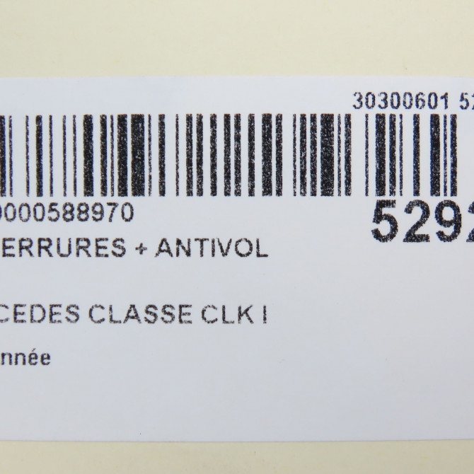 Kit serrures + antivol occasion MERCEDES CLASSE CLK I 2088901467 7