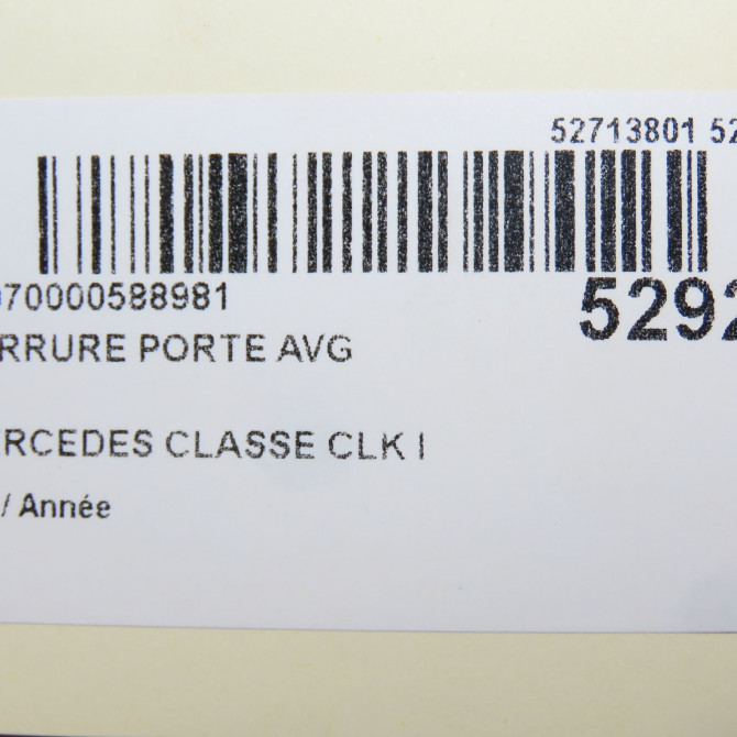 Serrure porte avg occasion MERCEDES CLASSE CLK I 2087200135 5