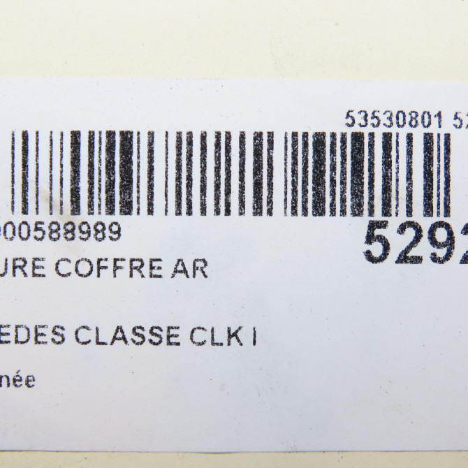 Serrure coffre arrière occasion MERCEDES CLASSE CLK I 2087500191 5