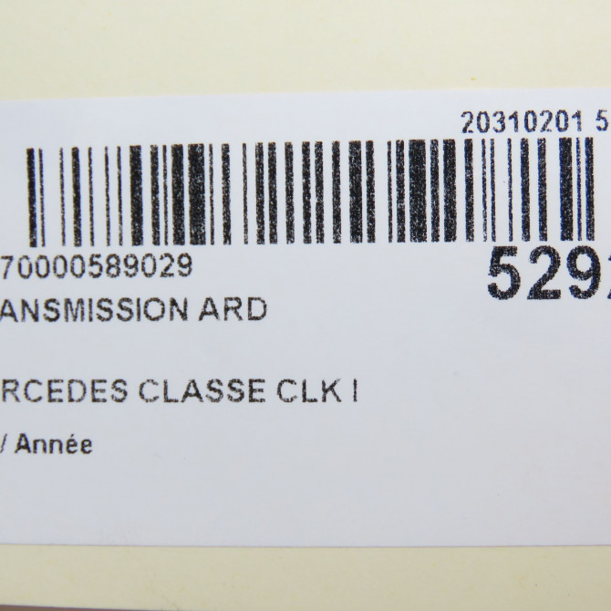 Transmission arrière droite occasion MERCEDES CLASSE CLK I 2023508810 6