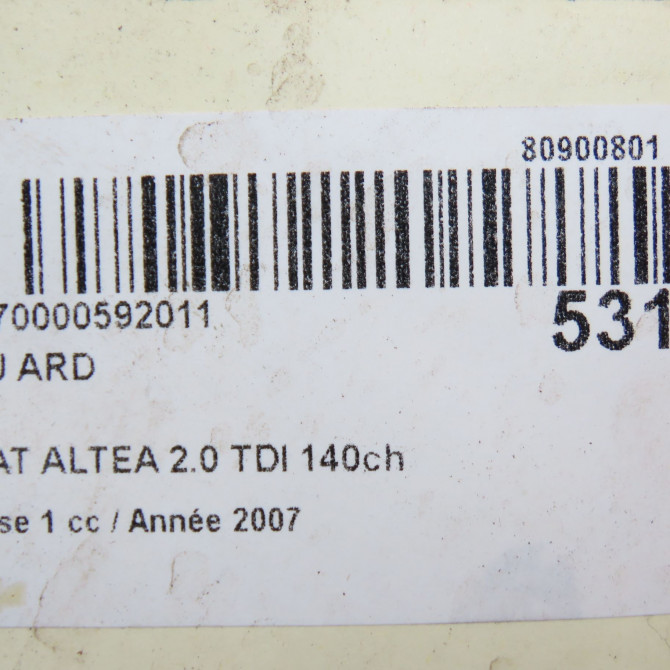 Feu arrière droit occasion SEAT ALTEA Phase 1 04-2004->05-2009 2.0 TDI 140ch 5P0945112B9B9 6