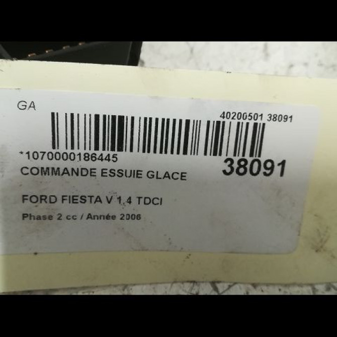 Commande essuie glace occasion FORD FIESTA V Phase 2 10-2005->10-2008 1.4 TDCI 3
