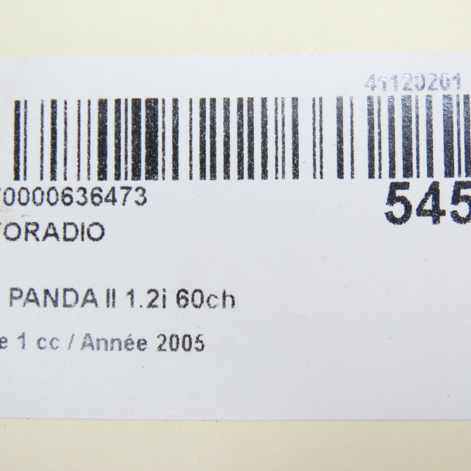 Autoradio occasion FIAT PANDA II Phase 1 09-2003->12-2012 1.2i 60ch 735468695 7