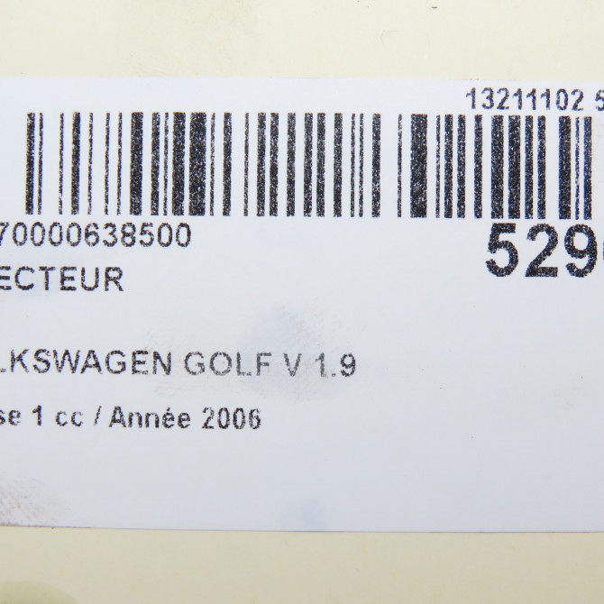 Injecteur occasion VOLKSWAGEN GOLF V Phase 1 11-2003->10-2008 1.9 TDI 105ch 38130073AG 6