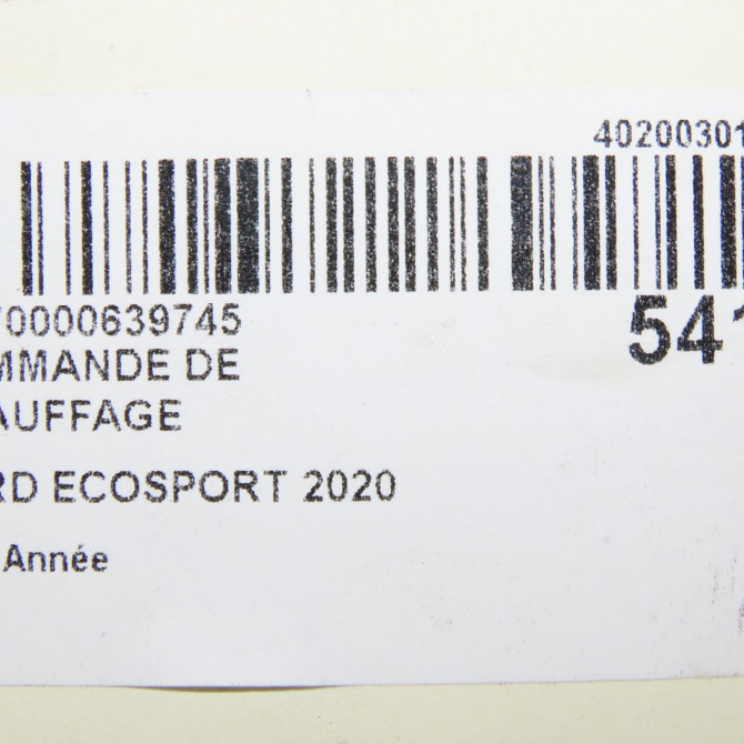 Commande de chauffage occasion FORD ECOSPORT 7