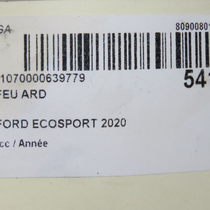 Feu arrière droit occasion FORD ECOSPORT 2304081 6