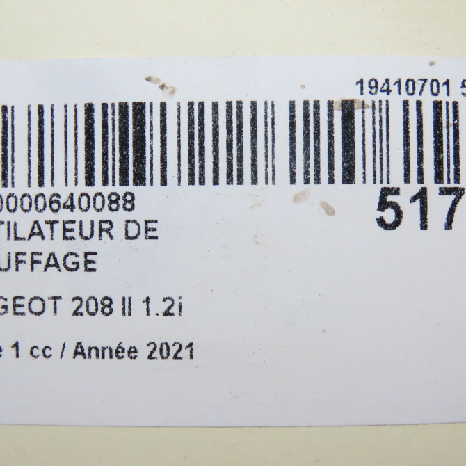 Ventilateur de chauffage occasion  9840566280 7