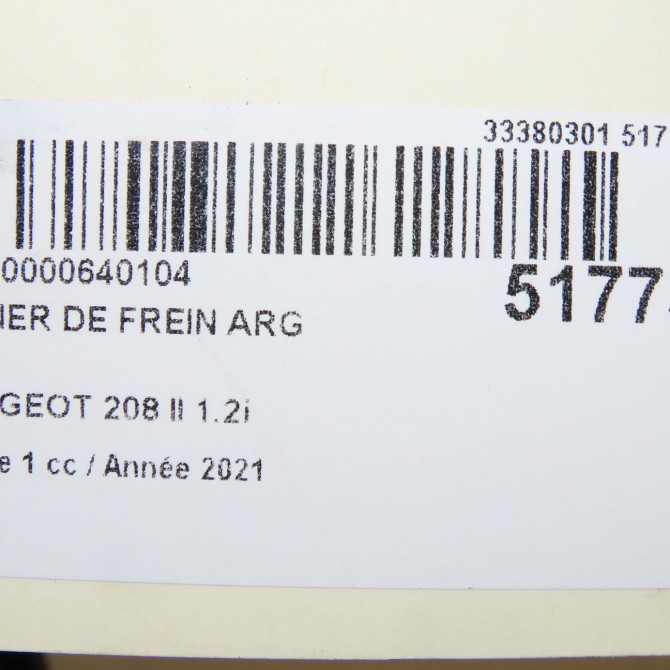 Etrier de frein arrière gauche occasion  1672362480 5