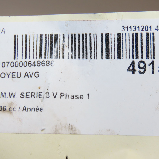 Moyeu avg occasion B.M.W. SERIE 3 V Phase 1 03-2005->09-2008 31216765157 7