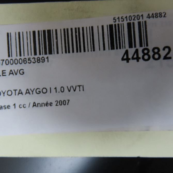 Aile avant gauche occasion TOYOTA AYGO I Phase 1 06-2005->11-2009 1.0 VVTI 538120H010 5